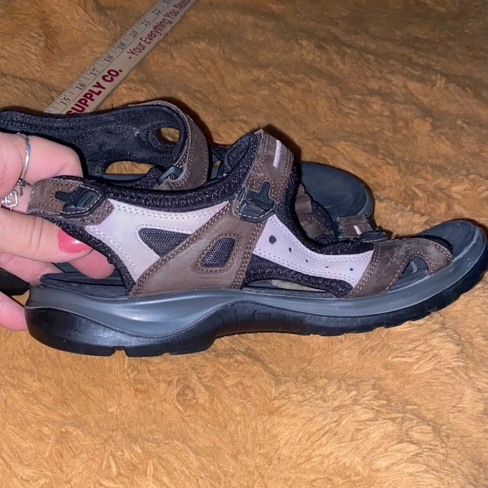 Ecco Black and Brown Sandals